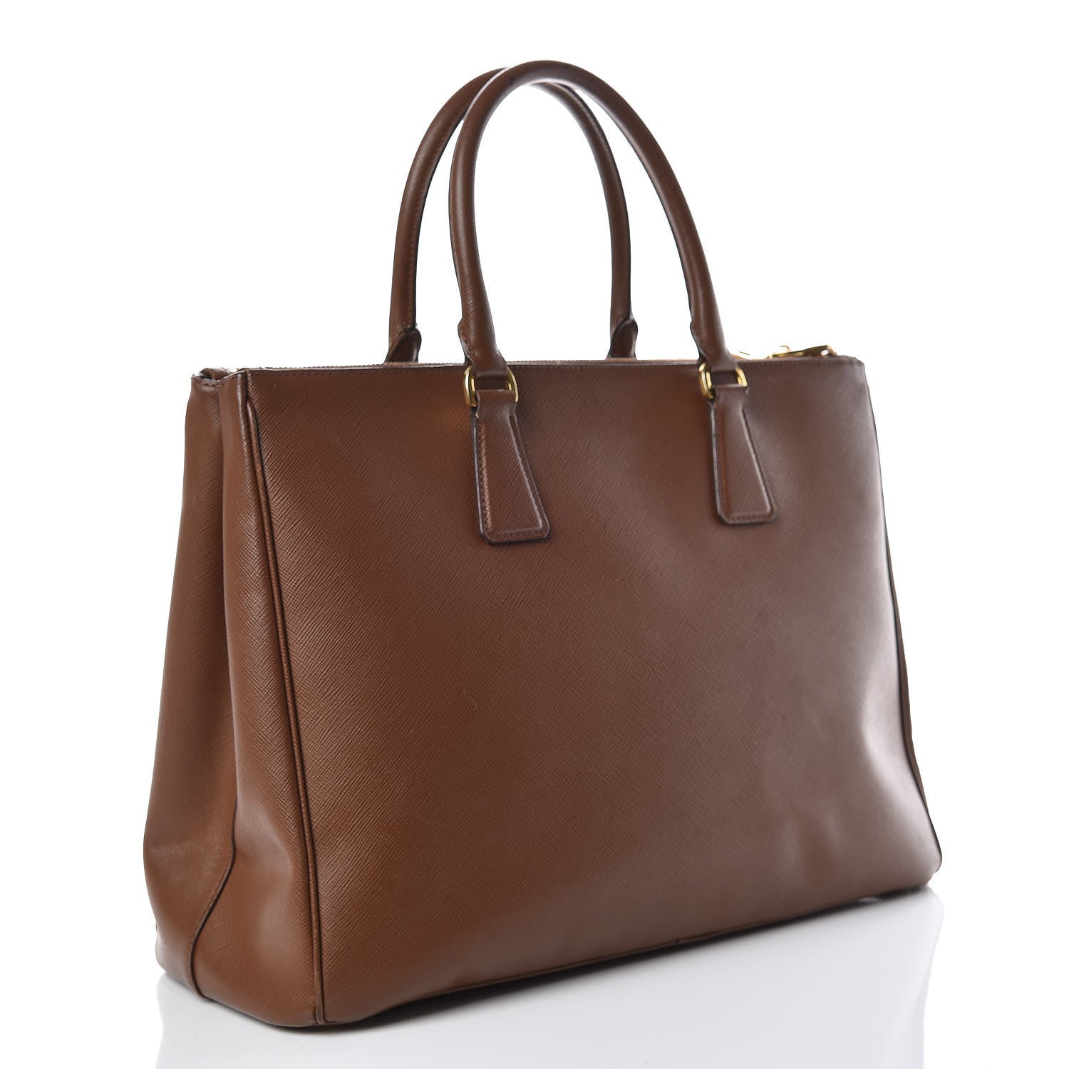 Prada Saffiano Large Galleria Double Zip Tote Caramel 3 of 16