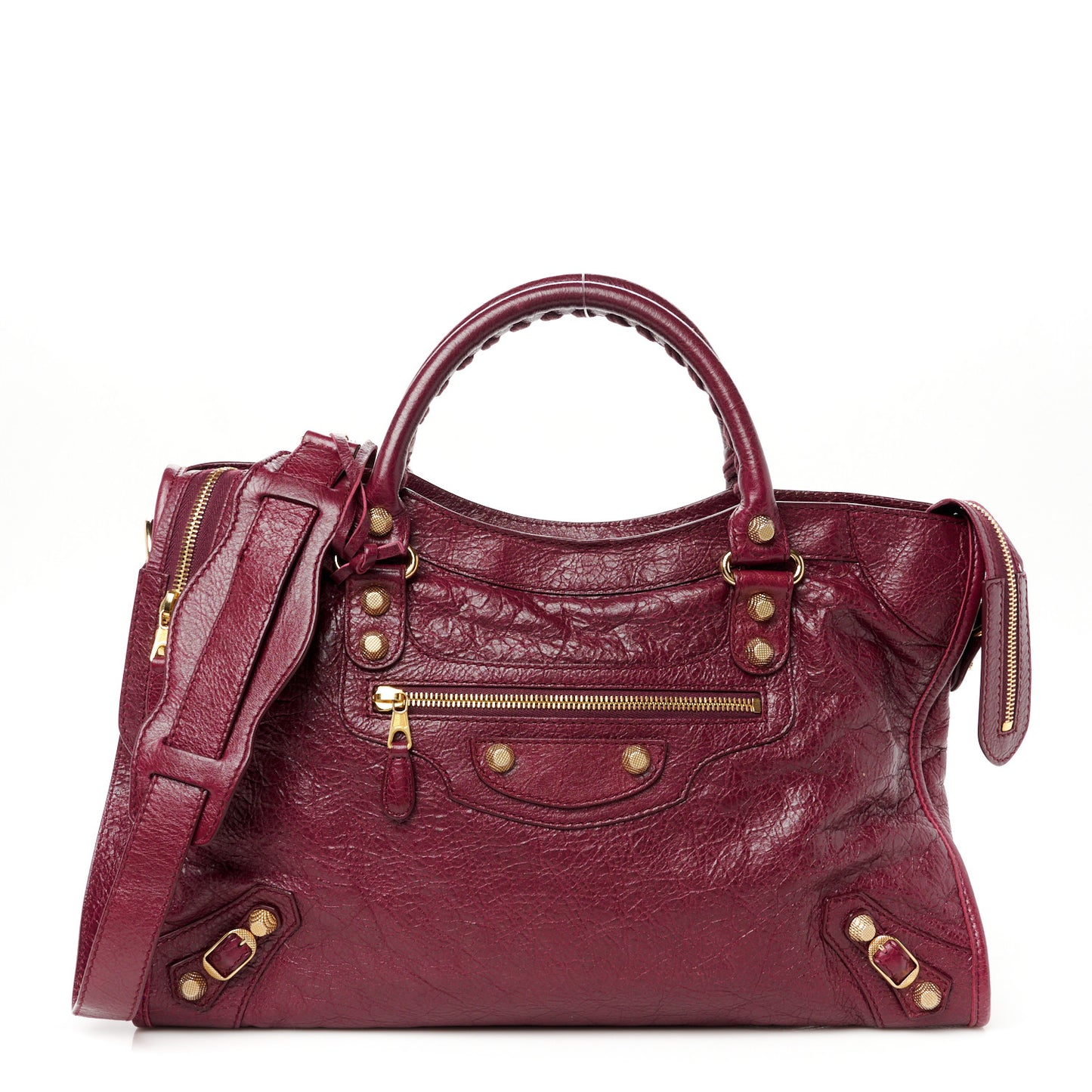 Agneau Giant 12 Gold Hardware City Violet Prune