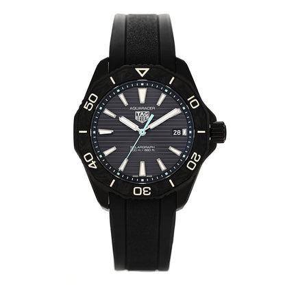 Tag Heuer Stainless Steel Rubber 40mm Aquaracer Professional 200 Solargraph Quartz Watch Black WBP1112 1 of 5