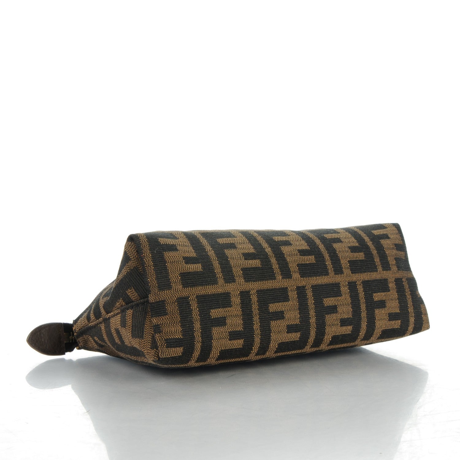 Fendi Zucca Vitello Artic Cosmetic Pouch Tobacco Castagna 4 of 7