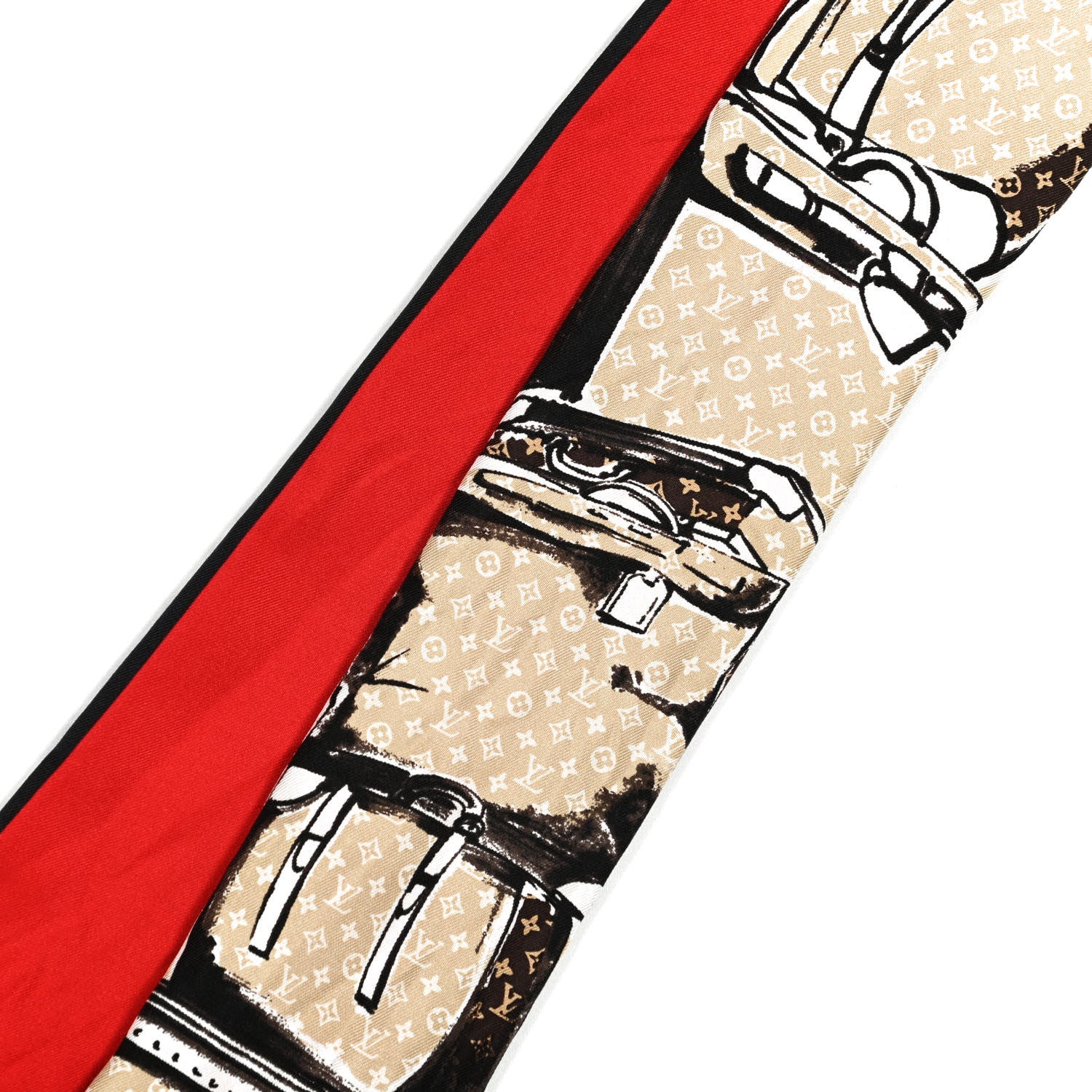 Louis Vuitton Silk Monogram Trunks Bandeau Brown 3 of 4