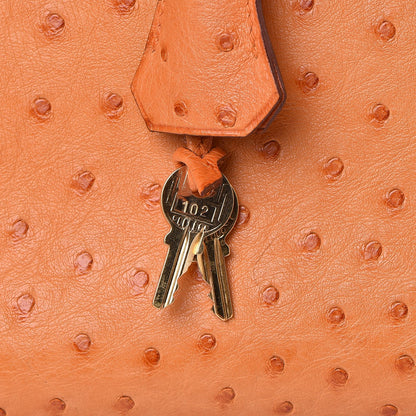 Hermes Ostrich Birkin 35 Orange 22 of 34