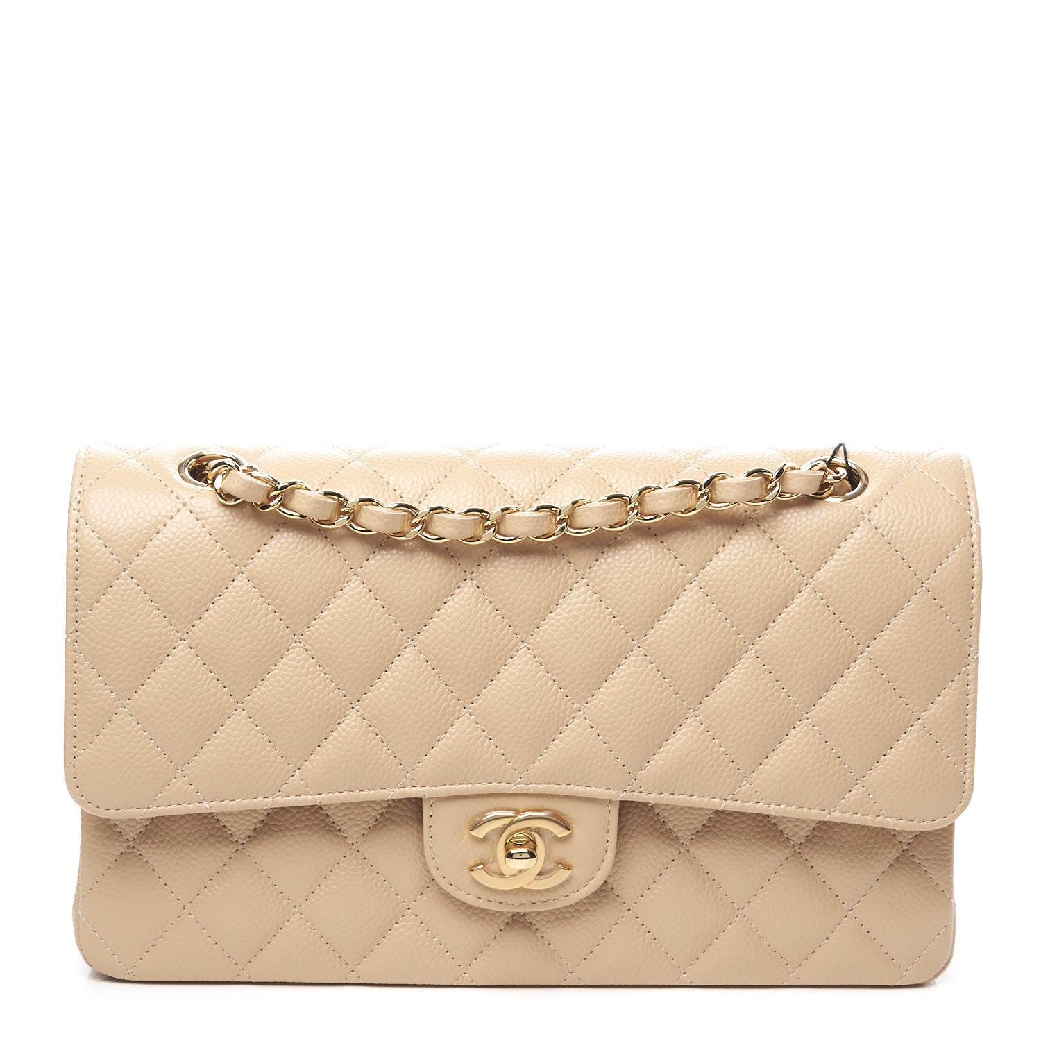 Chanel Caviar Quilted Medium Double Flap Beige Clair 1 of 10
