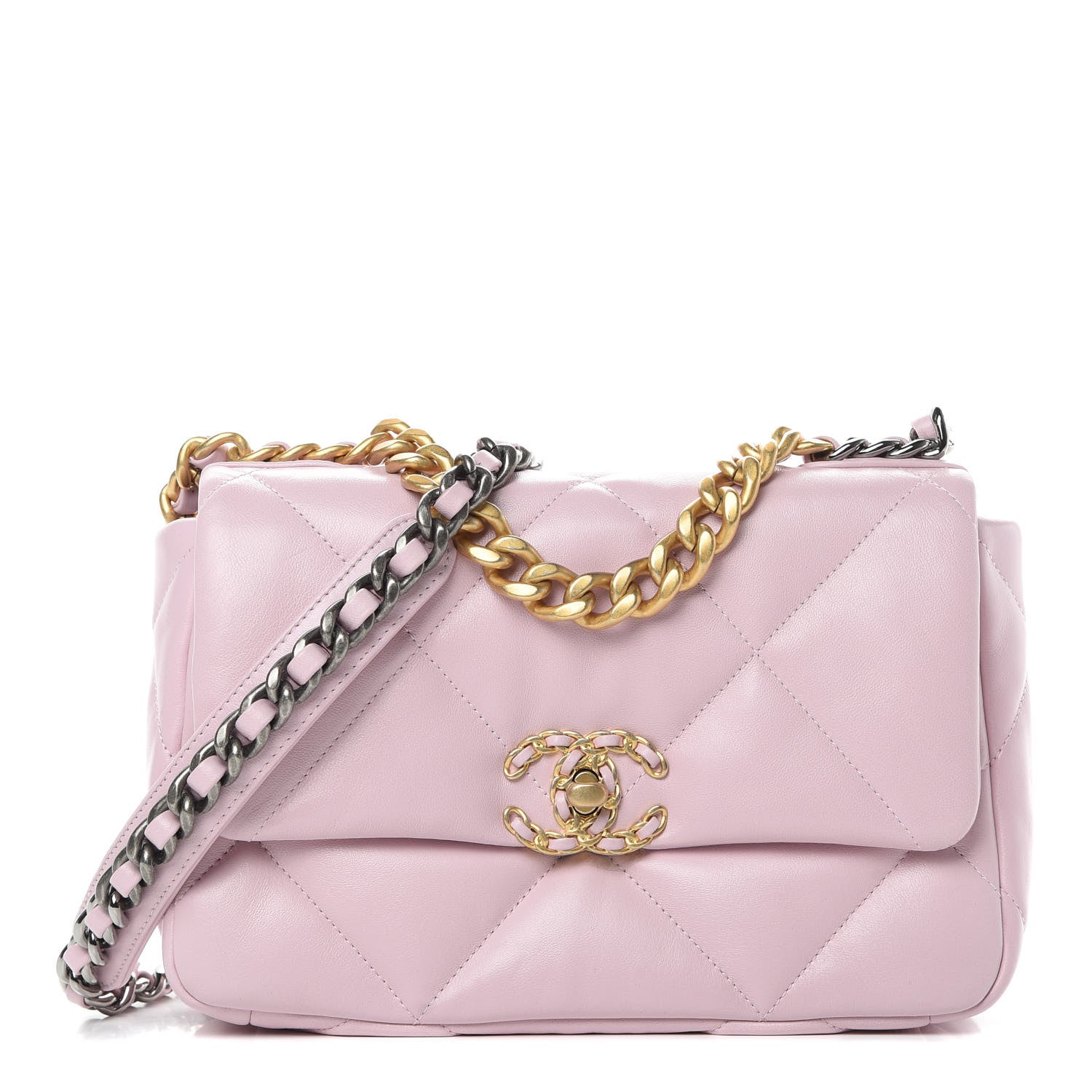 Chanel Lambskin Quilted Medium 19 Flap Light Pink 1 of 11