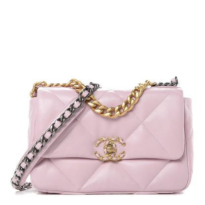 Chanel Lambskin Quilted Medium 19 Flap Light Pink 1 of 11