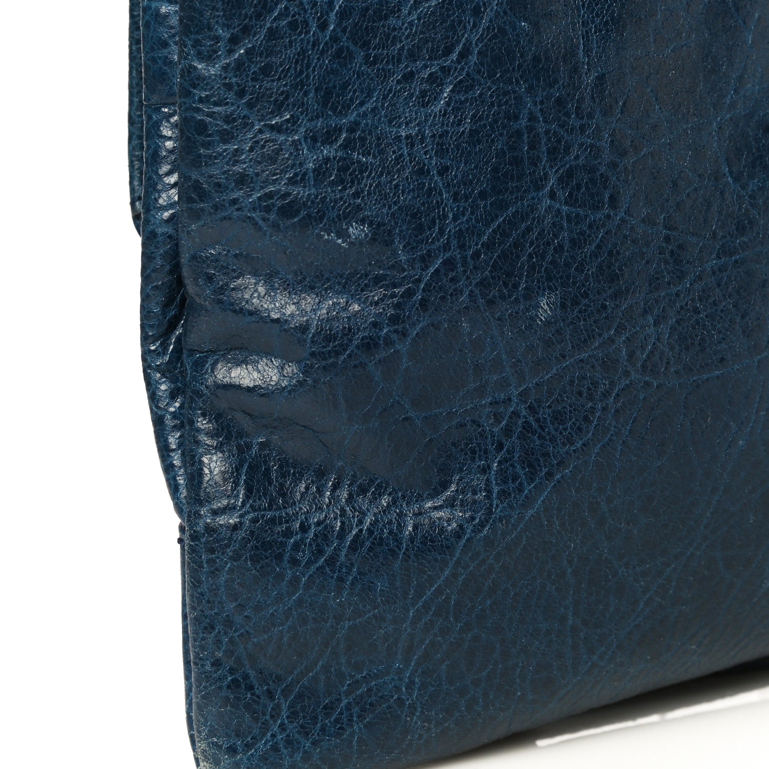 Balenciaga Agneau Giant 12 Gold Hardware Envelope Clutch Bleu Mineral 12 of 14