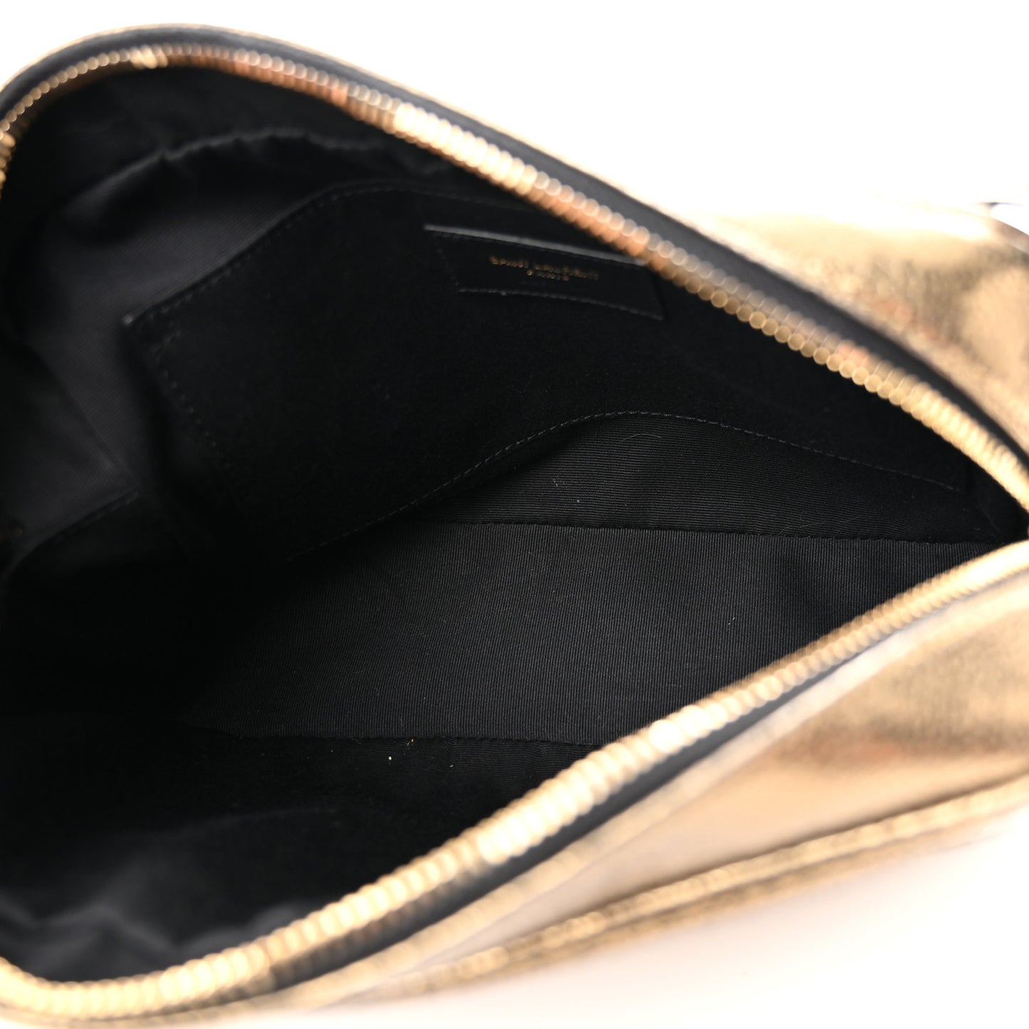 Calfskin Lame Monogram Small Lou Camera Bag Gold Olive