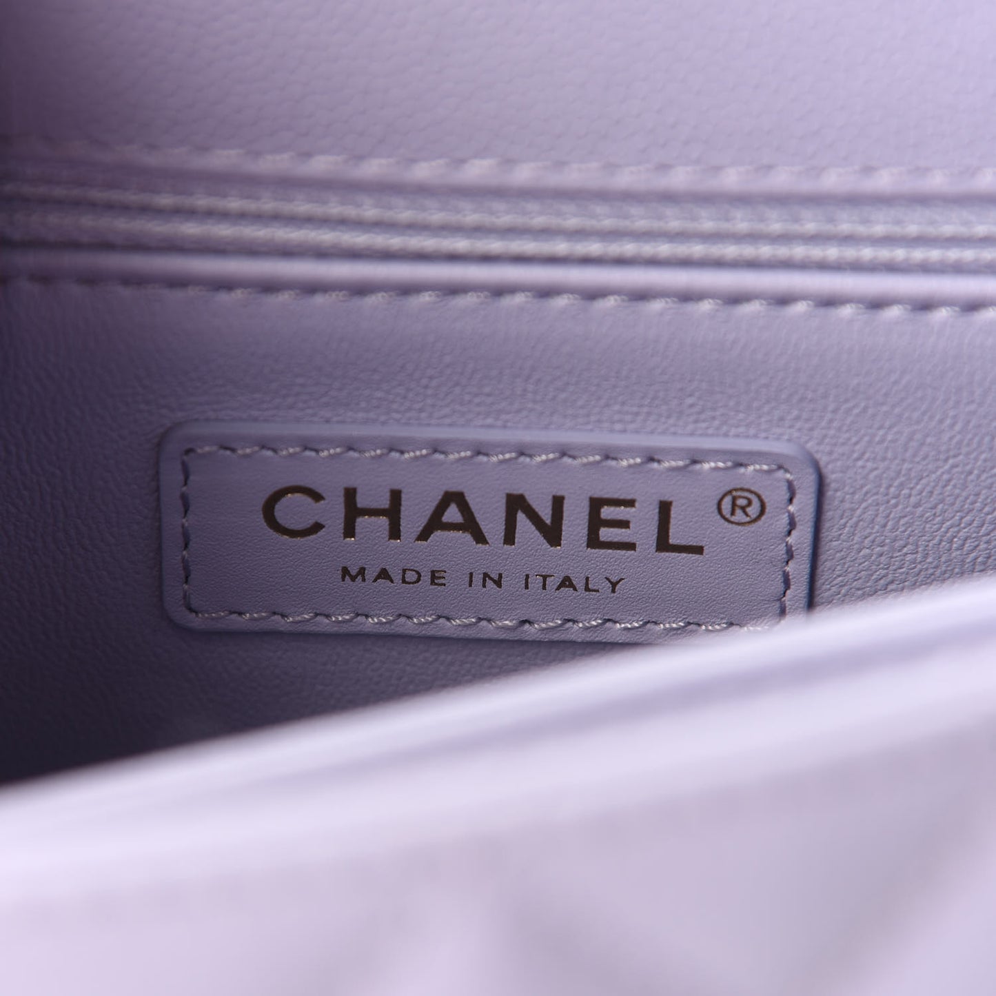 Caviar Quilted Mini Coco Handle Flap Light Purple