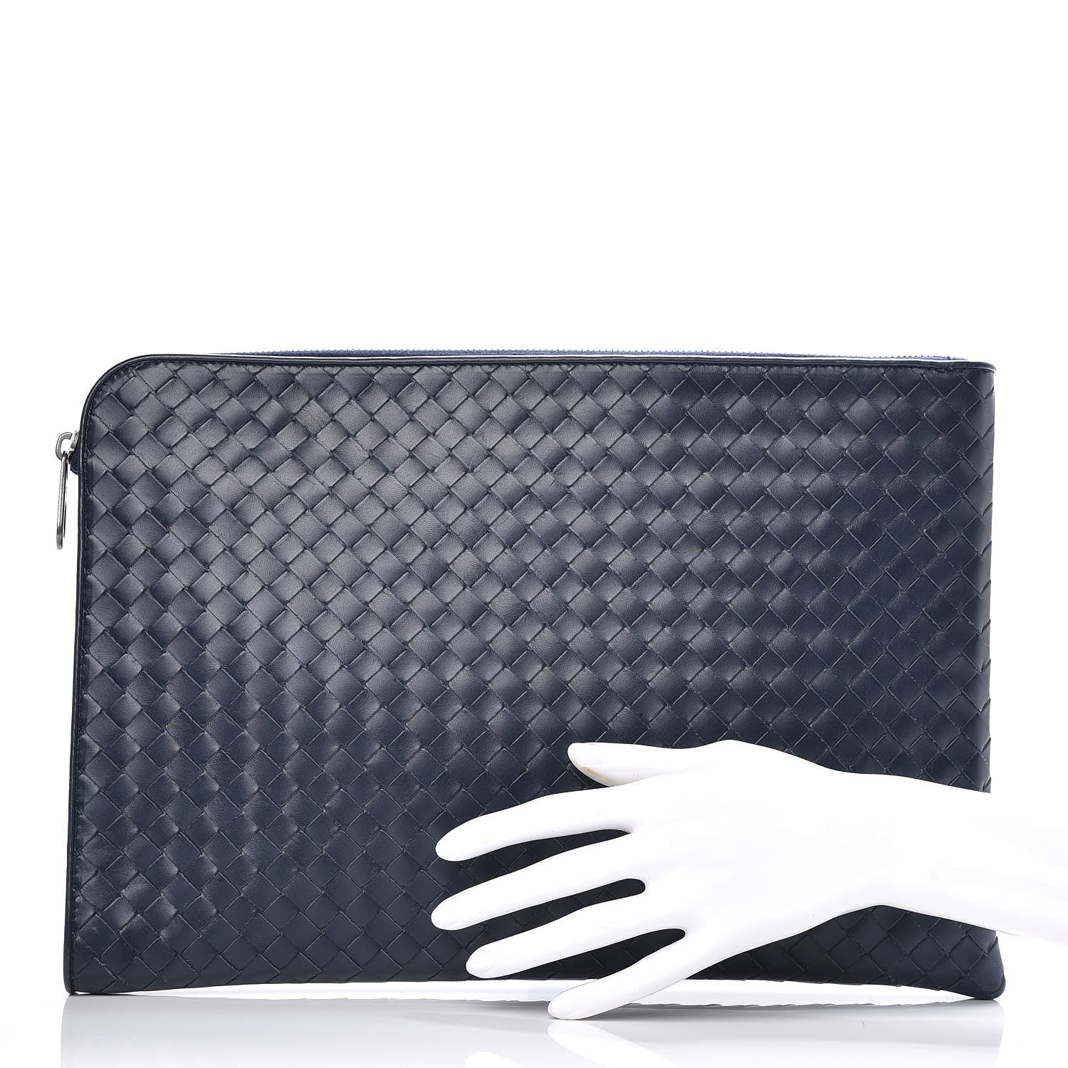 Bottega Veneta Calfskin Intrecciato Small Document Light Tourmaline 2 of 10