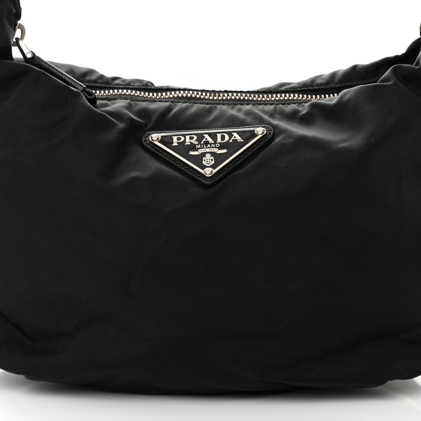 Tessuto Nylon Saffiano Sacca Shoulder Bag Black