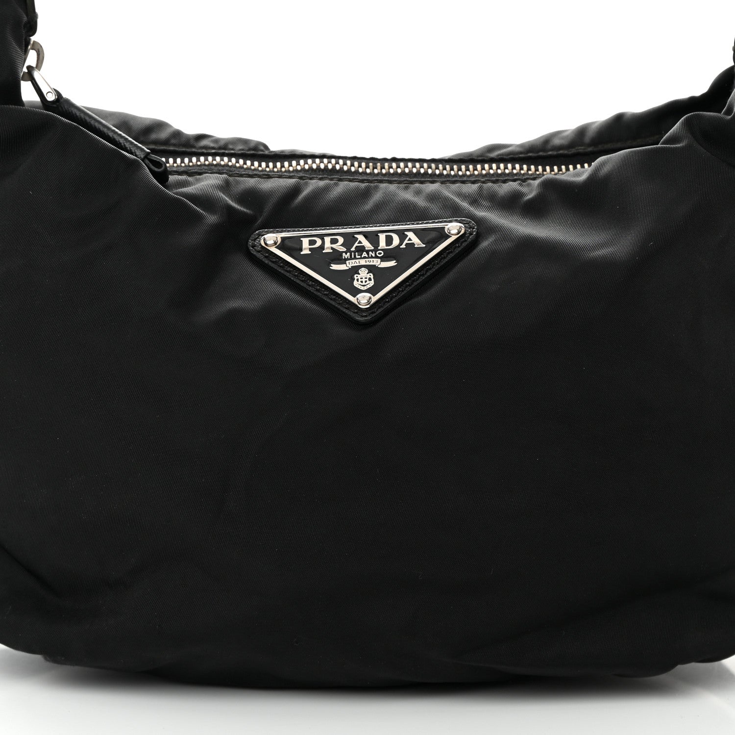Prada Tessuto Nylon Saffiano Sacca Shoulder Bag Black 8 of 19