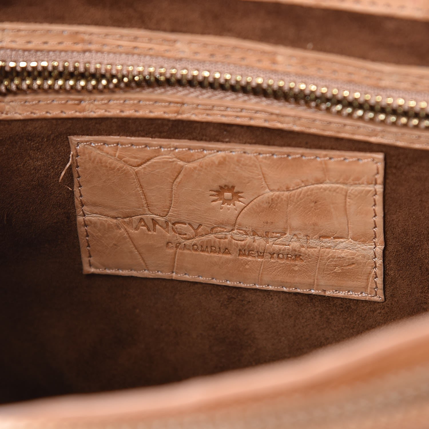 Nancy Gonzalez Crocodile Medium Flap Chain Shoulder Bag Beige 6 of 9