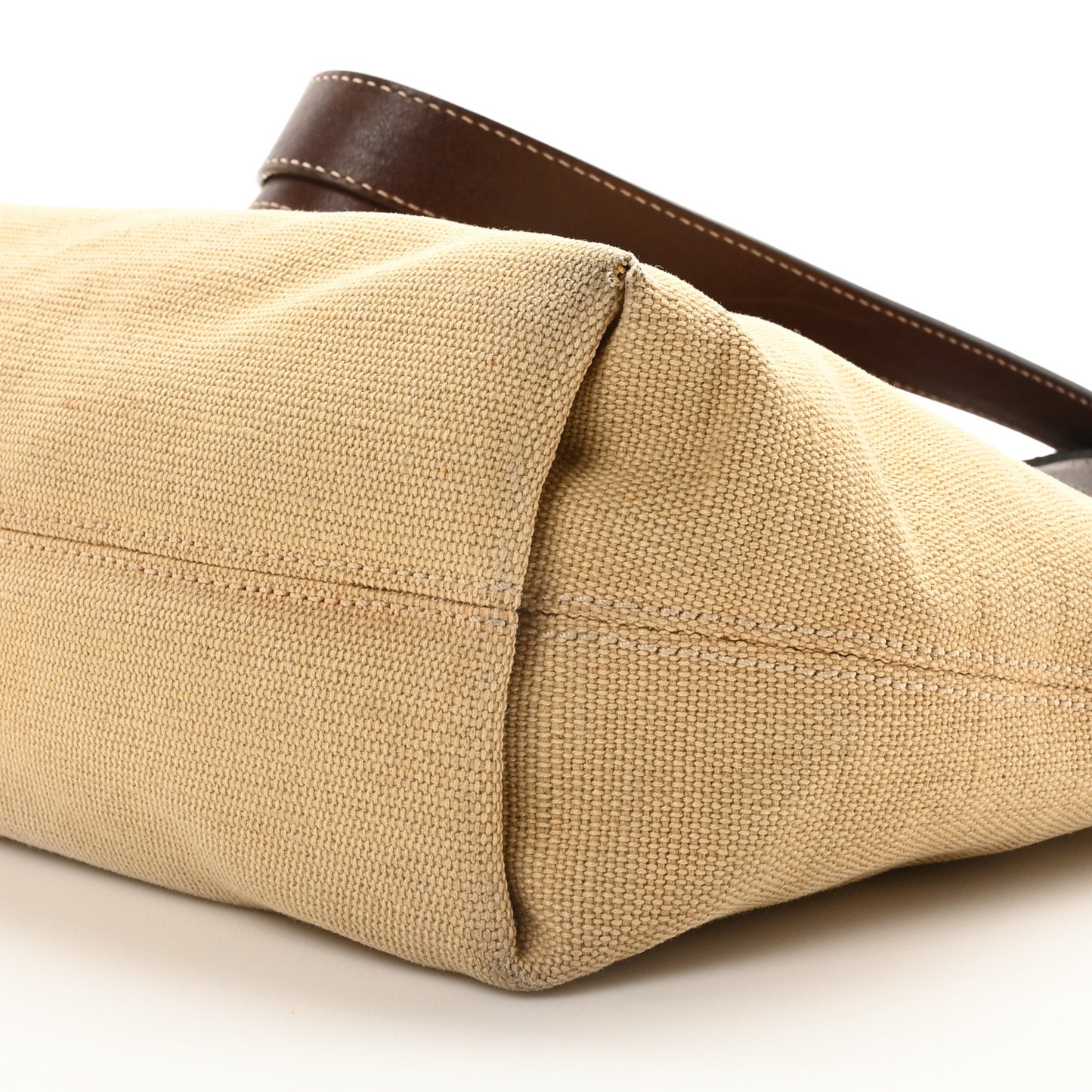 Raffia Calfskin CC Tote Bag Brown