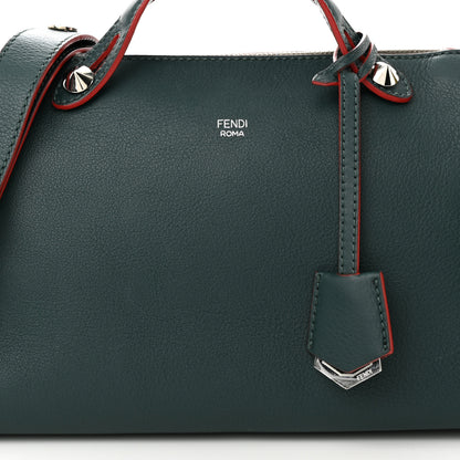 Fendi Vitello Dolce Oval Waves Tail Medium By The Way Boston Bag Verde Inglese Multicolor 8 of 10