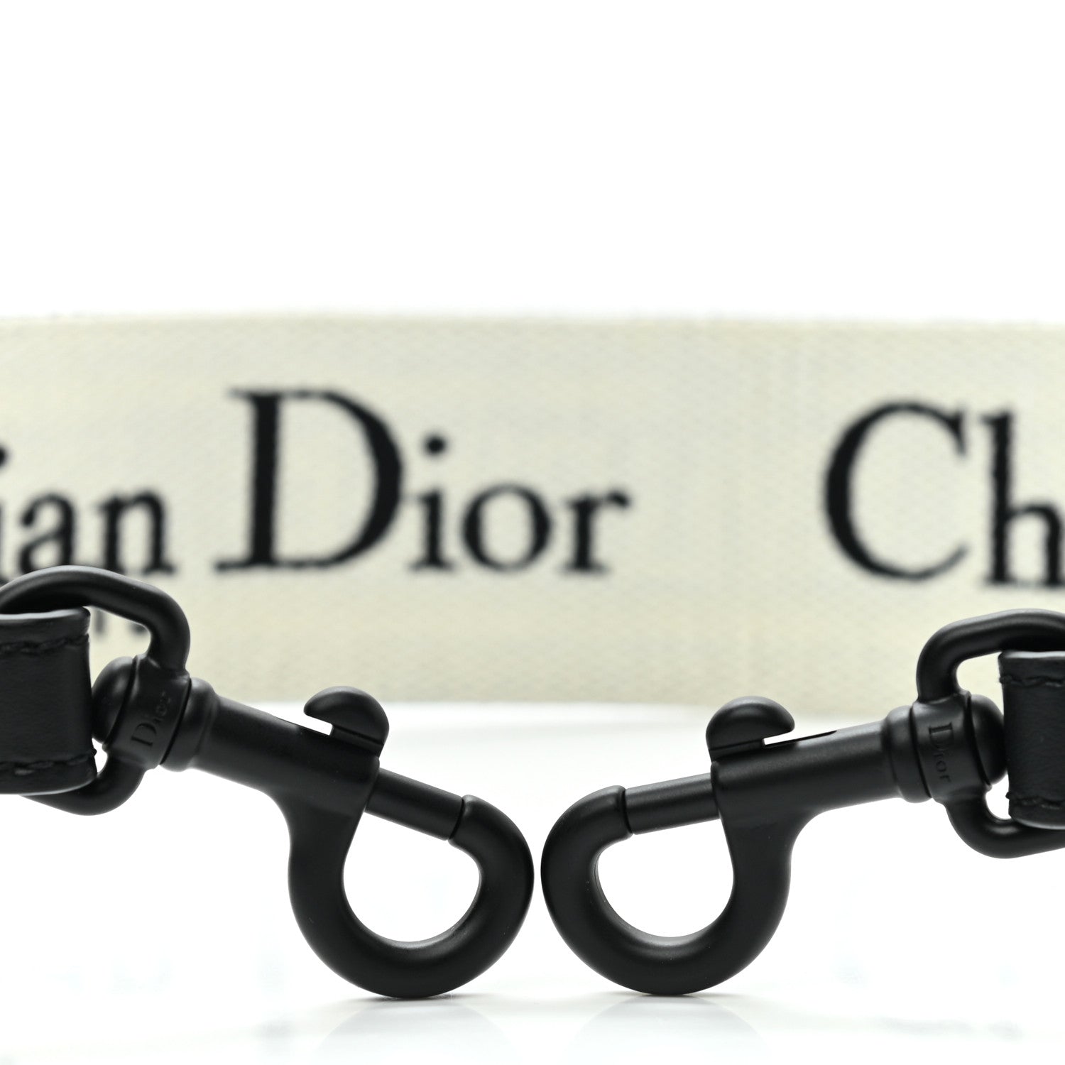 Christian Dior Canvas Embroidered Shoulder Strap Black Ultramatte 3 of 4