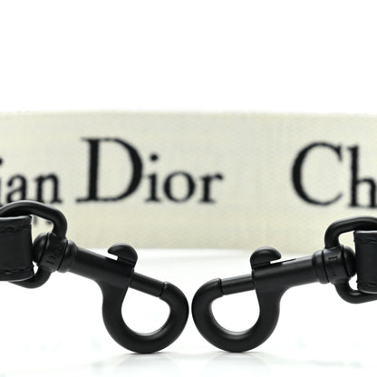 Christian Dior Canvas Embroidered Shoulder Strap Black Ultramatte 3 of 4