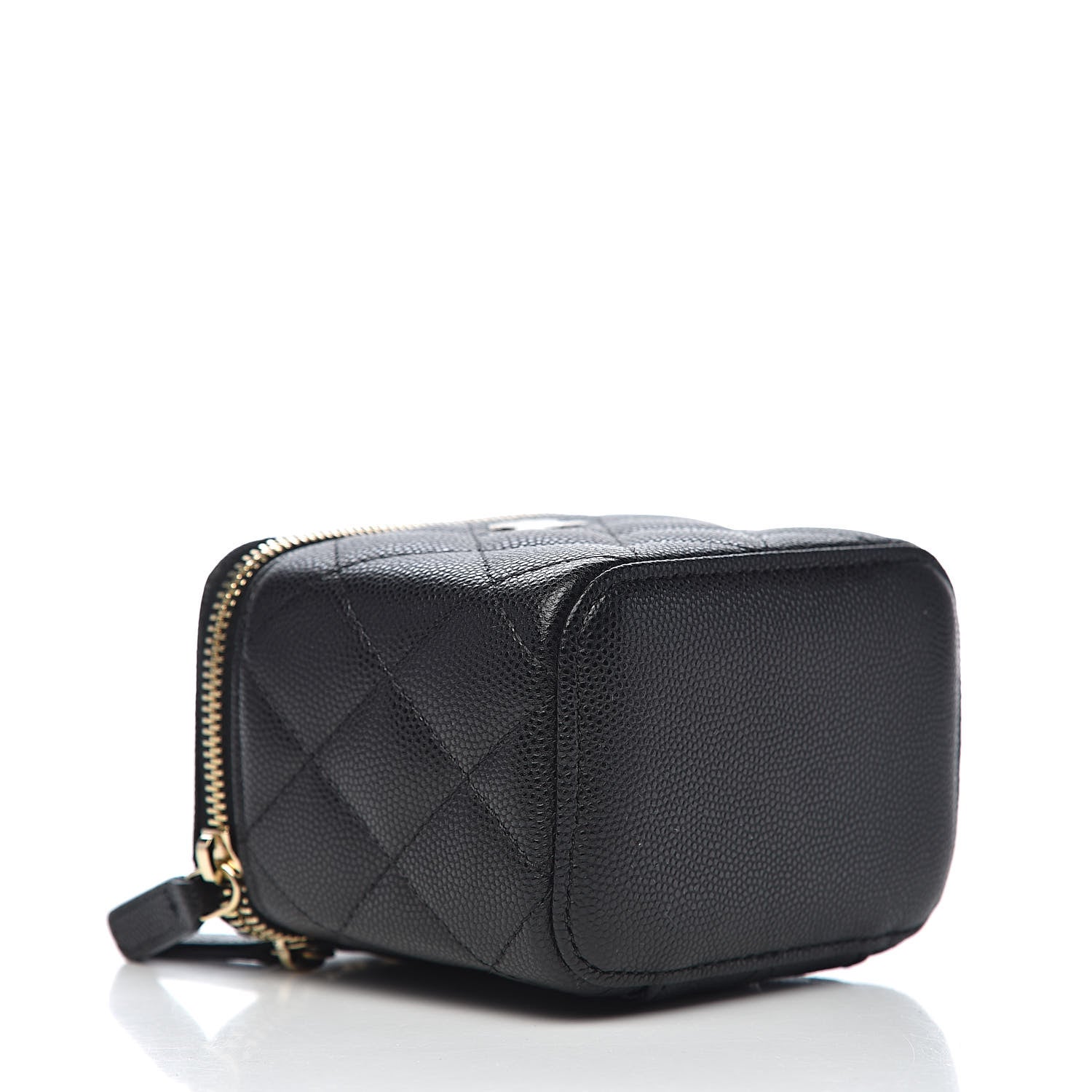 Chanel Caviar Quilted Mini Vanity Case With Chain Black 4 of 10