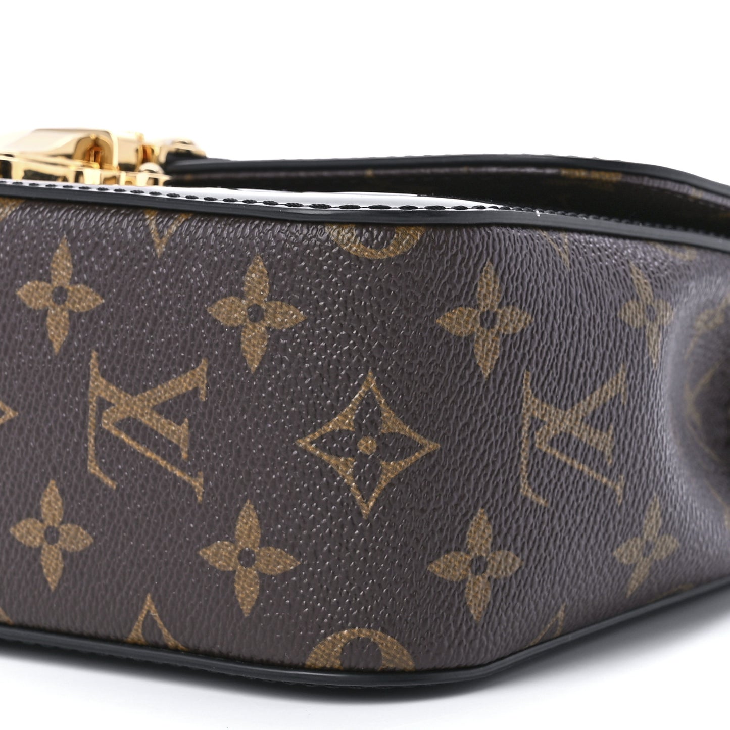 Patent Calfskin Monogram Cherrywood BB Black