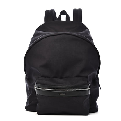 Saint Laurent Canvas Nylon Giant City Backpack Black 1 of 11