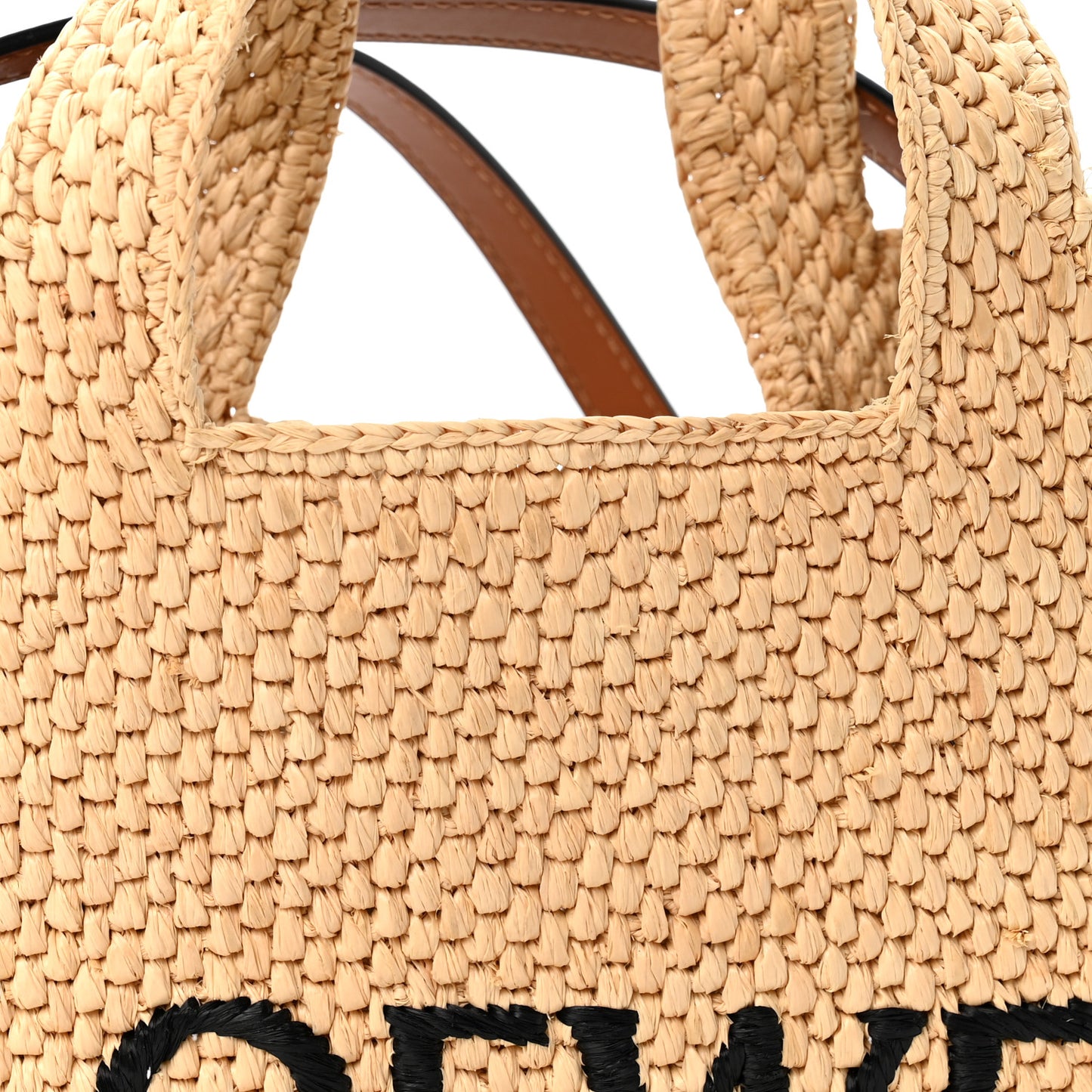 Raffia Paula's Ibiza Small Font Tote Natural Tan