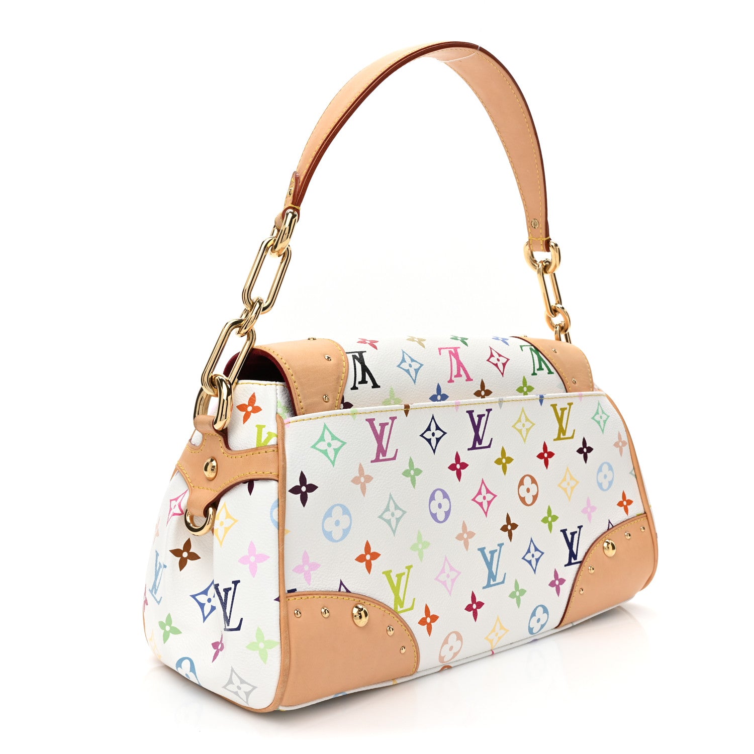 Louis Vuitton Monogram Multicolor Beverly MM White 3 of 12