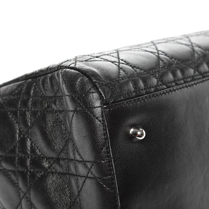 Christian Dior Lambskin Cannage Large Soft Lady Dior Shopping Tote Black 12 of 17