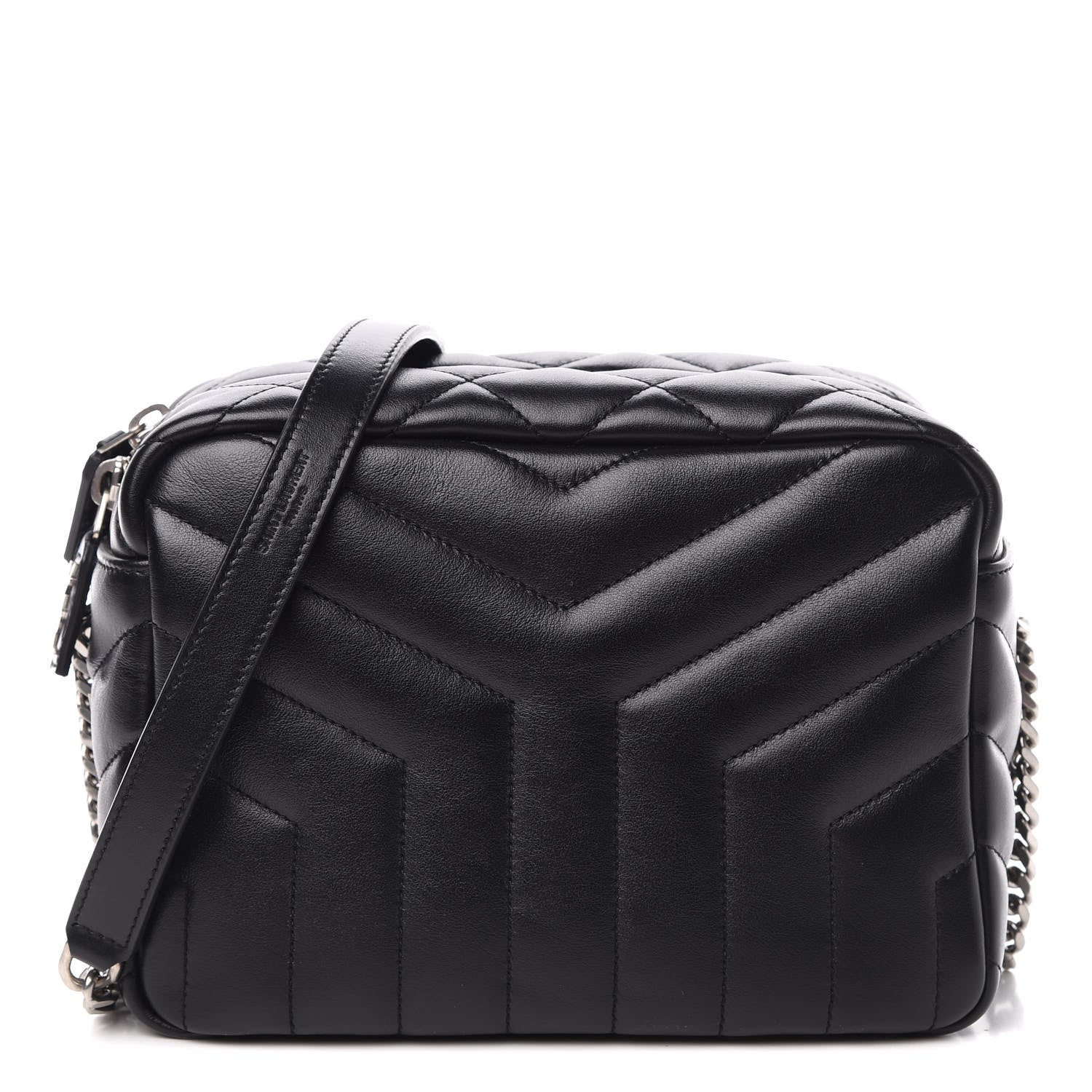 Saint Laurent Calfskin Y Quilted Monogram Small Loulou Bowling Bag Black 1 of 10