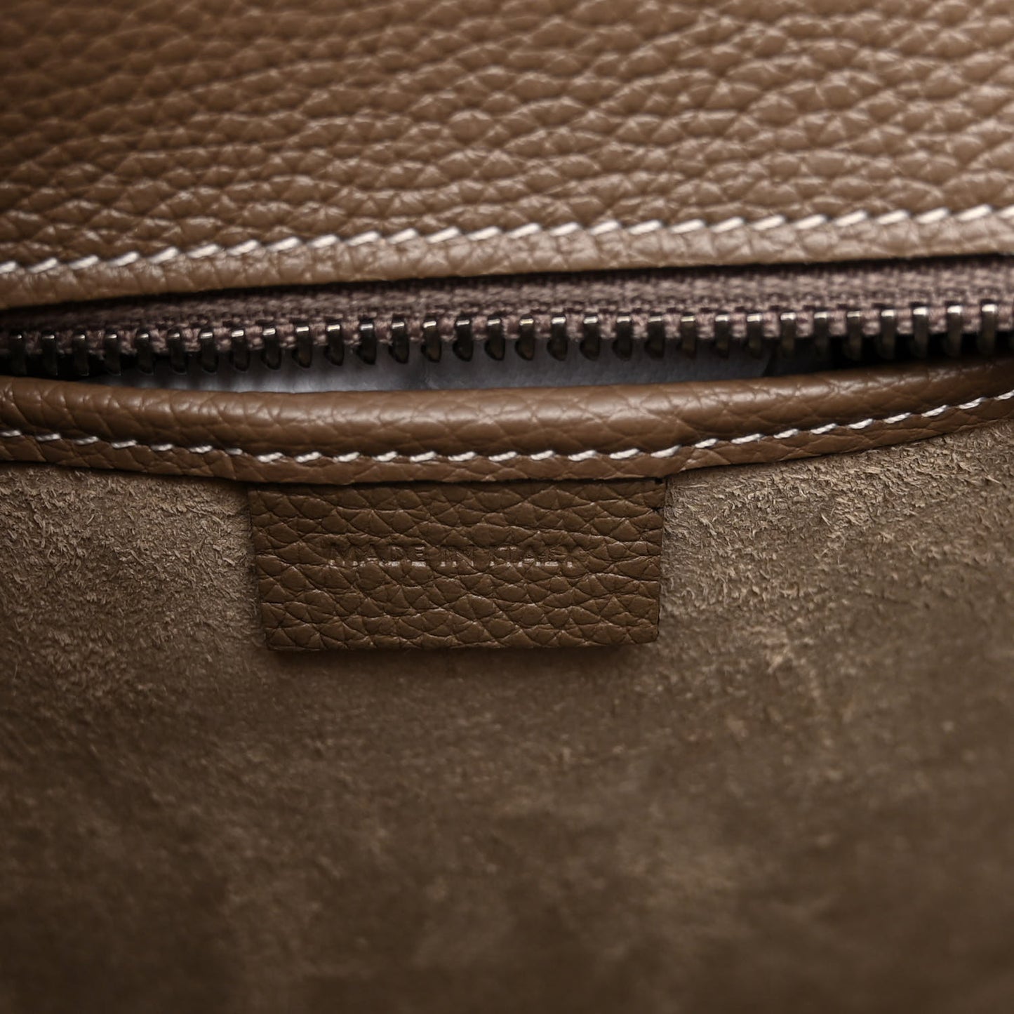 Drummed Calfskin Nano Luggage Souris