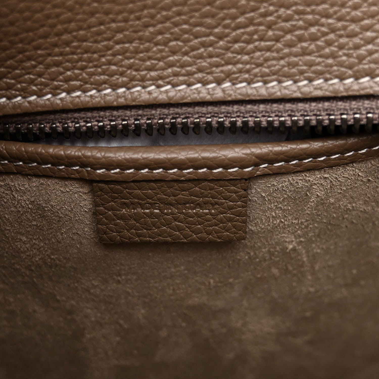 Celine Drummed Calfskin Nano Luggage Souris 6 of 10
