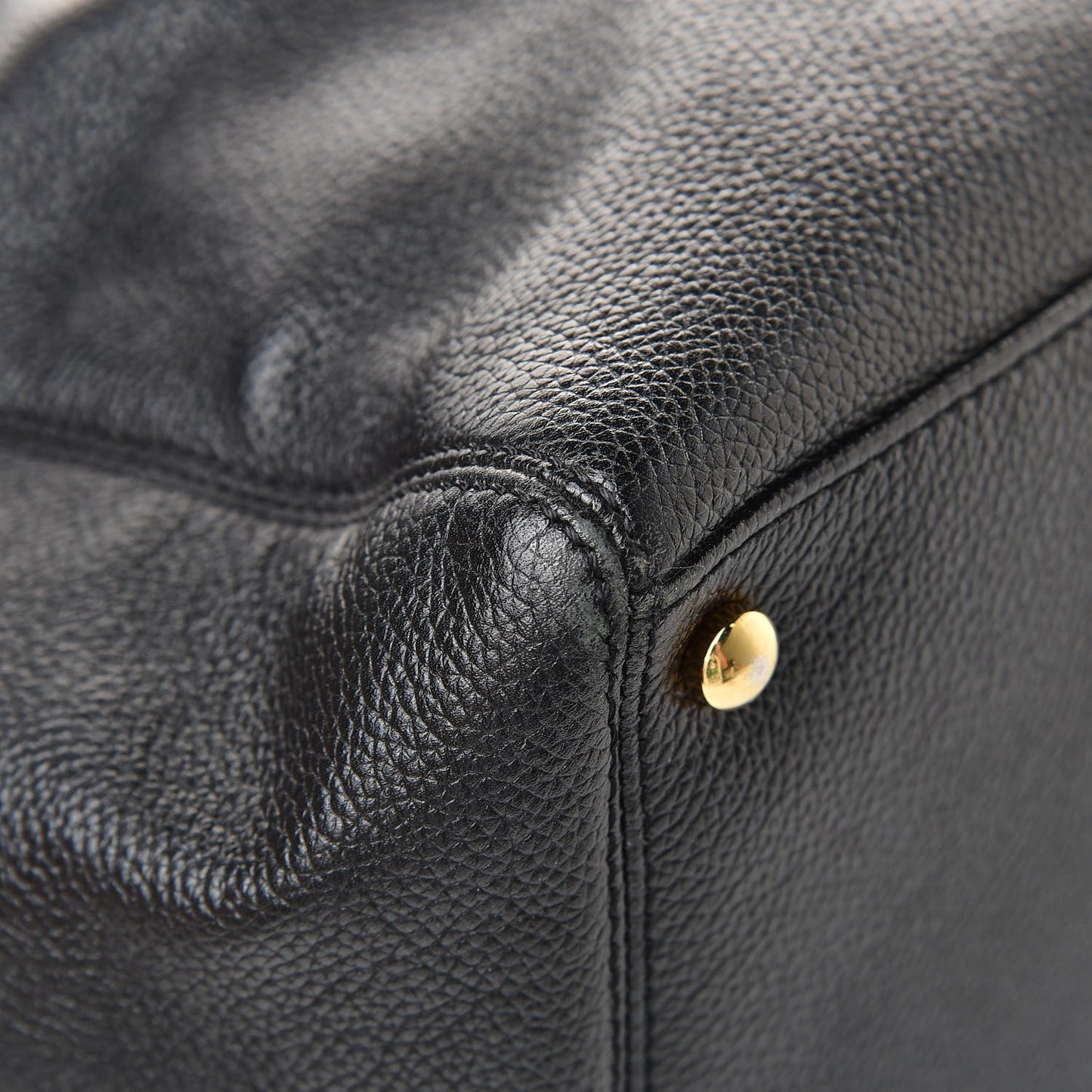 Calfskin Cerf Shopper Tote Black