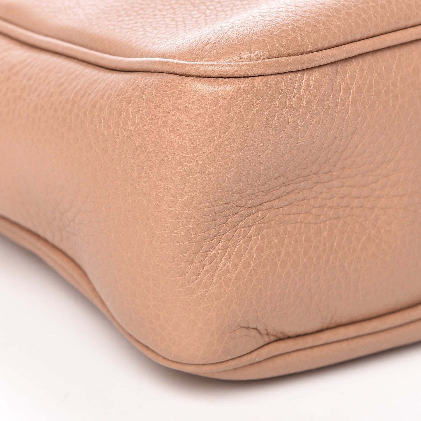 Pebbled Calfskin Small Soho Bowler Camelia