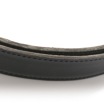 Hermes Courchevel Box Hapi Belt 70 28 Black Gold 7 of 7
