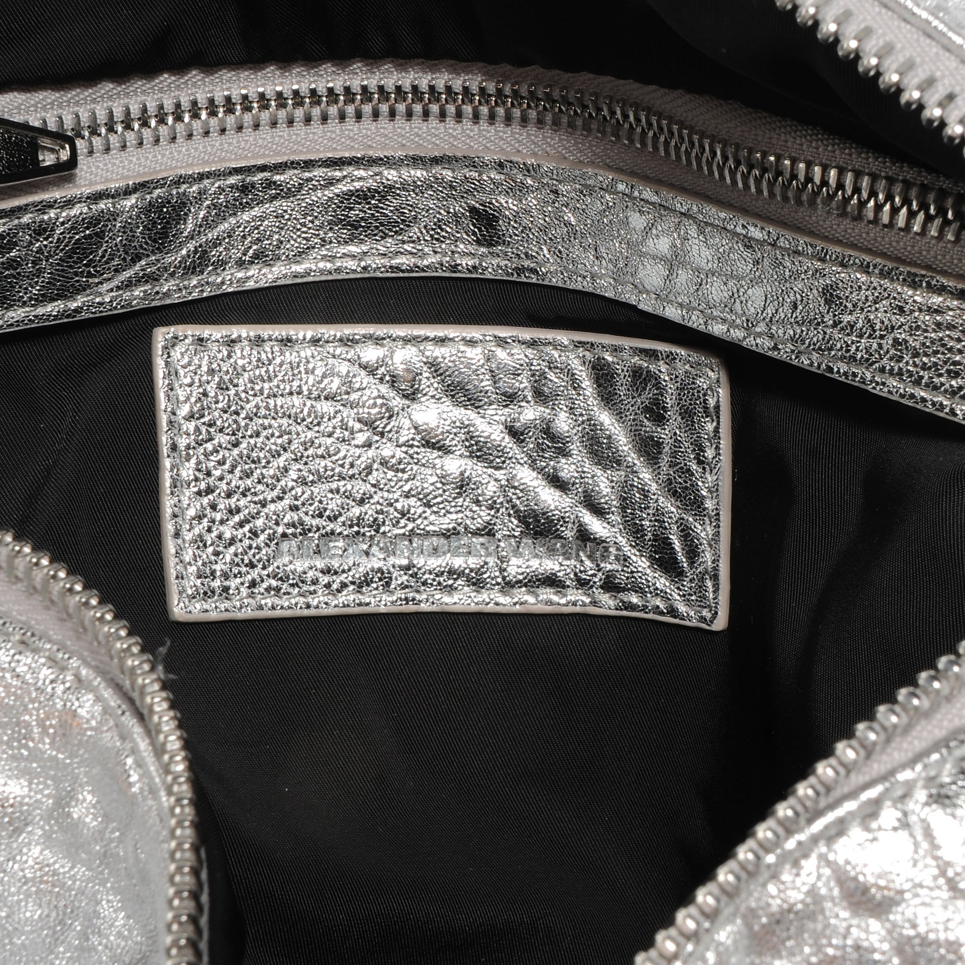 Alexander Wang Pebbled Leather Rocco Duffel Rhodium w Rhodium Hardware 6 of 7