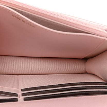 Chanel Caviar Quilted Crystal CC Wallet On Chain WOC Light Pink 5 of 12