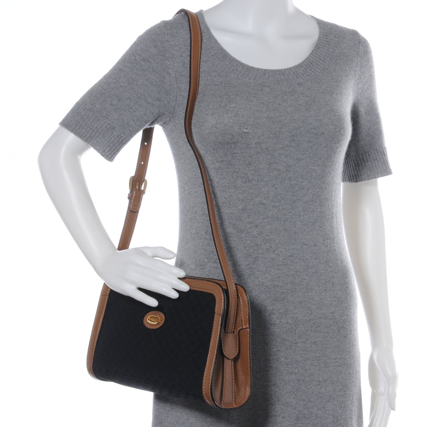 Gucci Leather GG Shoulder Bag Brown 2 of 6