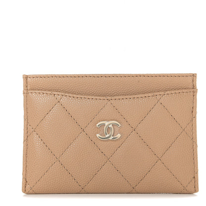 Chanel Caviar Quilted Card Holder Beige 1 of 8