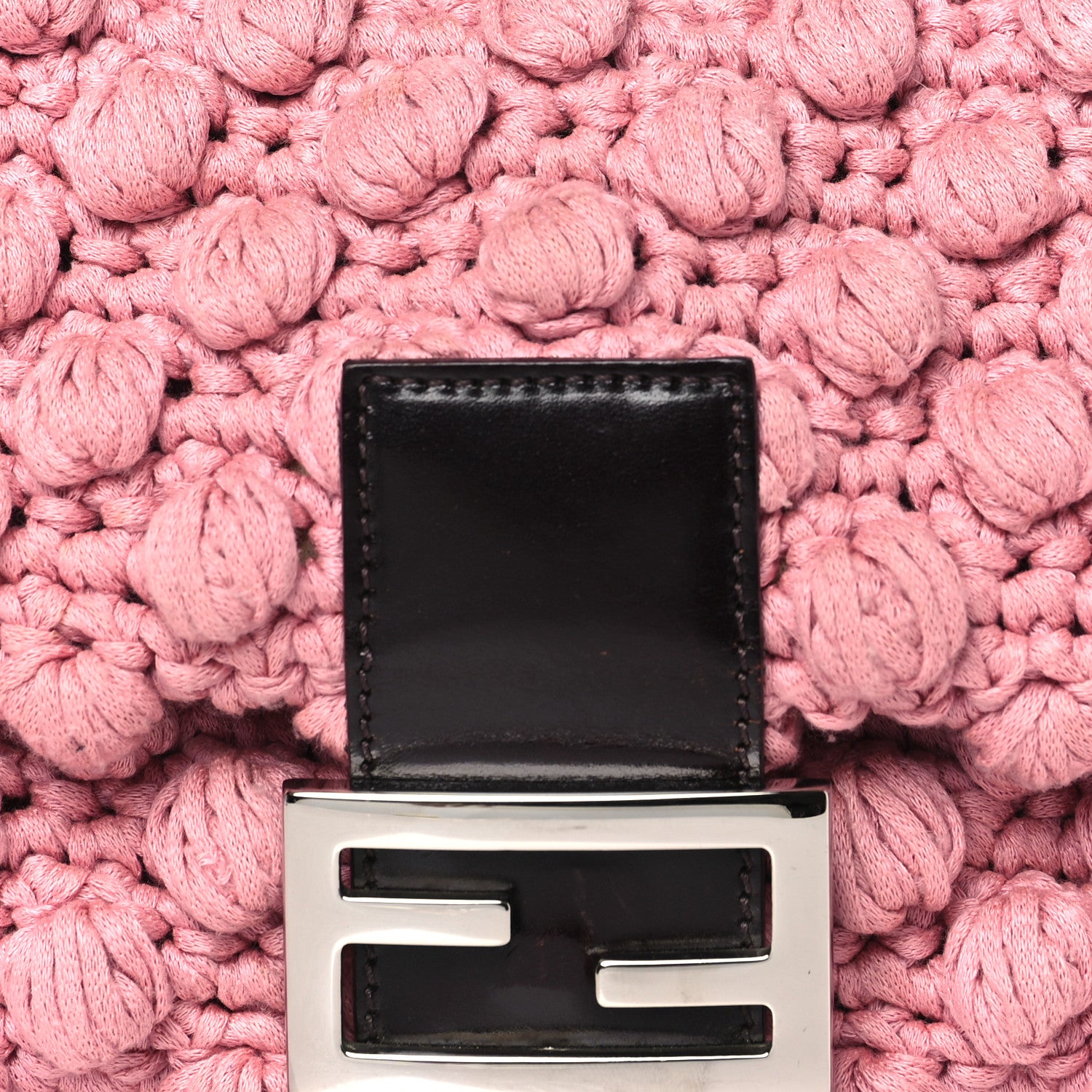 Fendi Woven Knit Baguette Pink 7 of 13