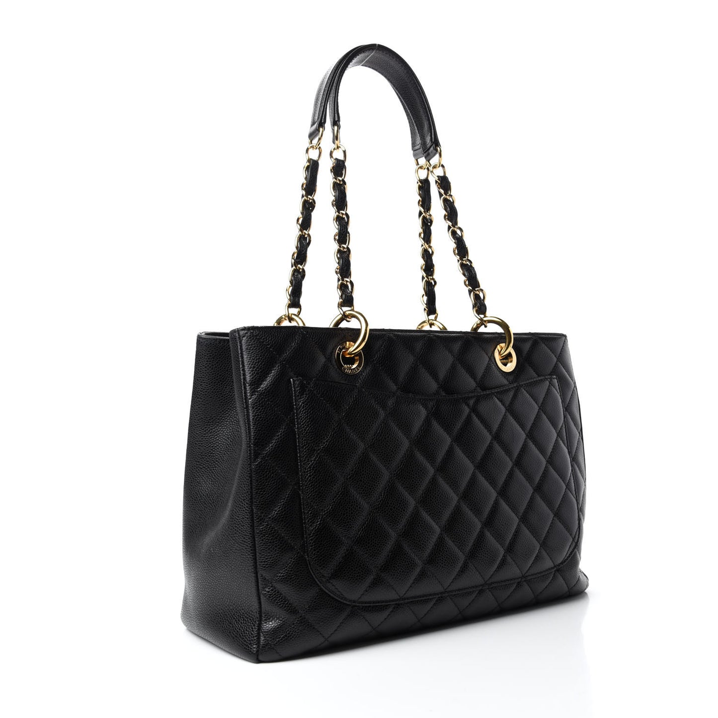 Caviar Quilted Grand Shopping Tote GST Black