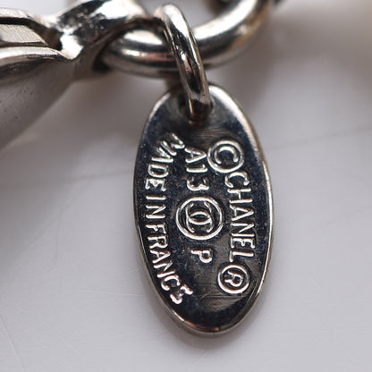 Chanel Crystal Pearl CC Long Necklace Silver 6 of 6