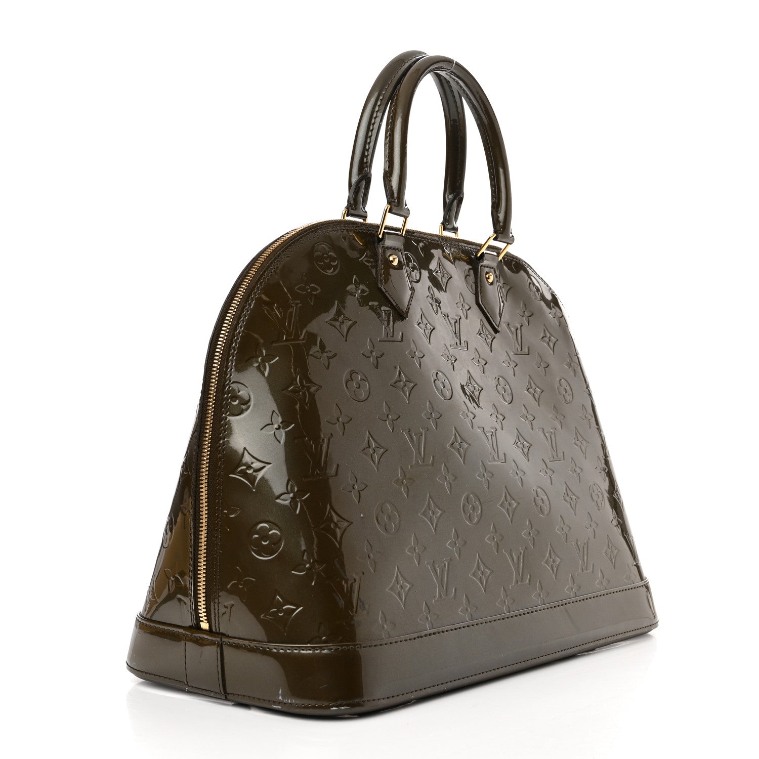 Louis Vuitton Vernis Alma GM Vert Bronze 2 of 14