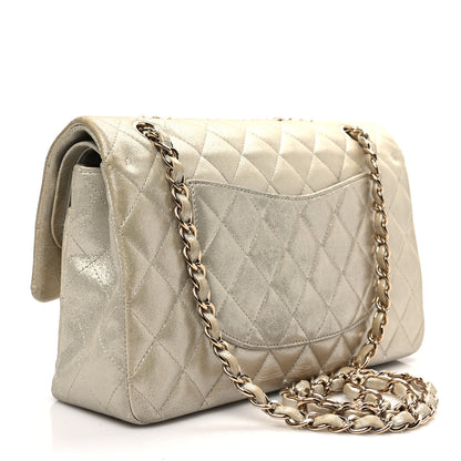 Chanel Iridescent Calfskin Quilted Medium Double Flap Silver 3 of 9
