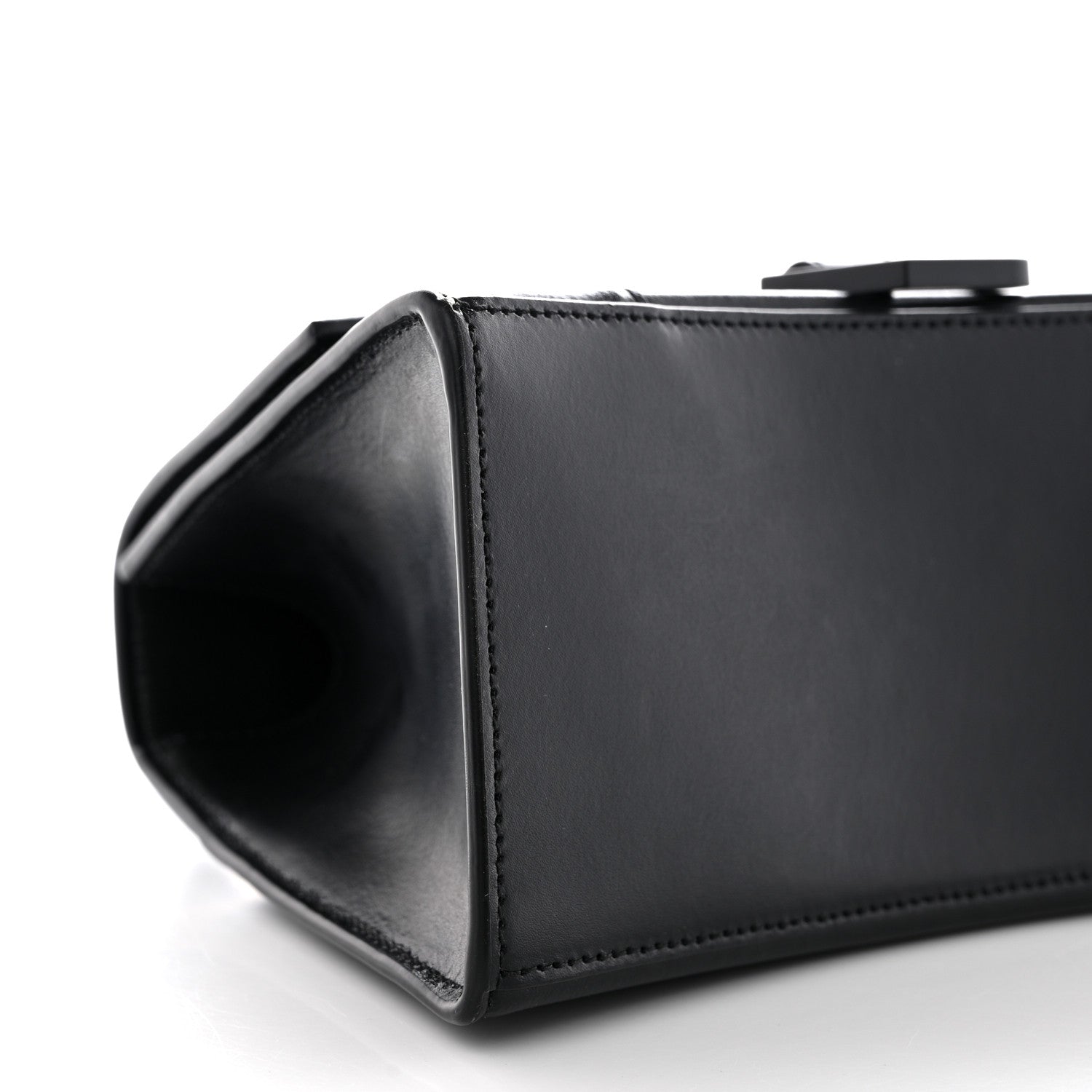Balenciaga Shiny Box Calfskin Monochrome Small Hourglass Top Handle Bag Black 10 of 14