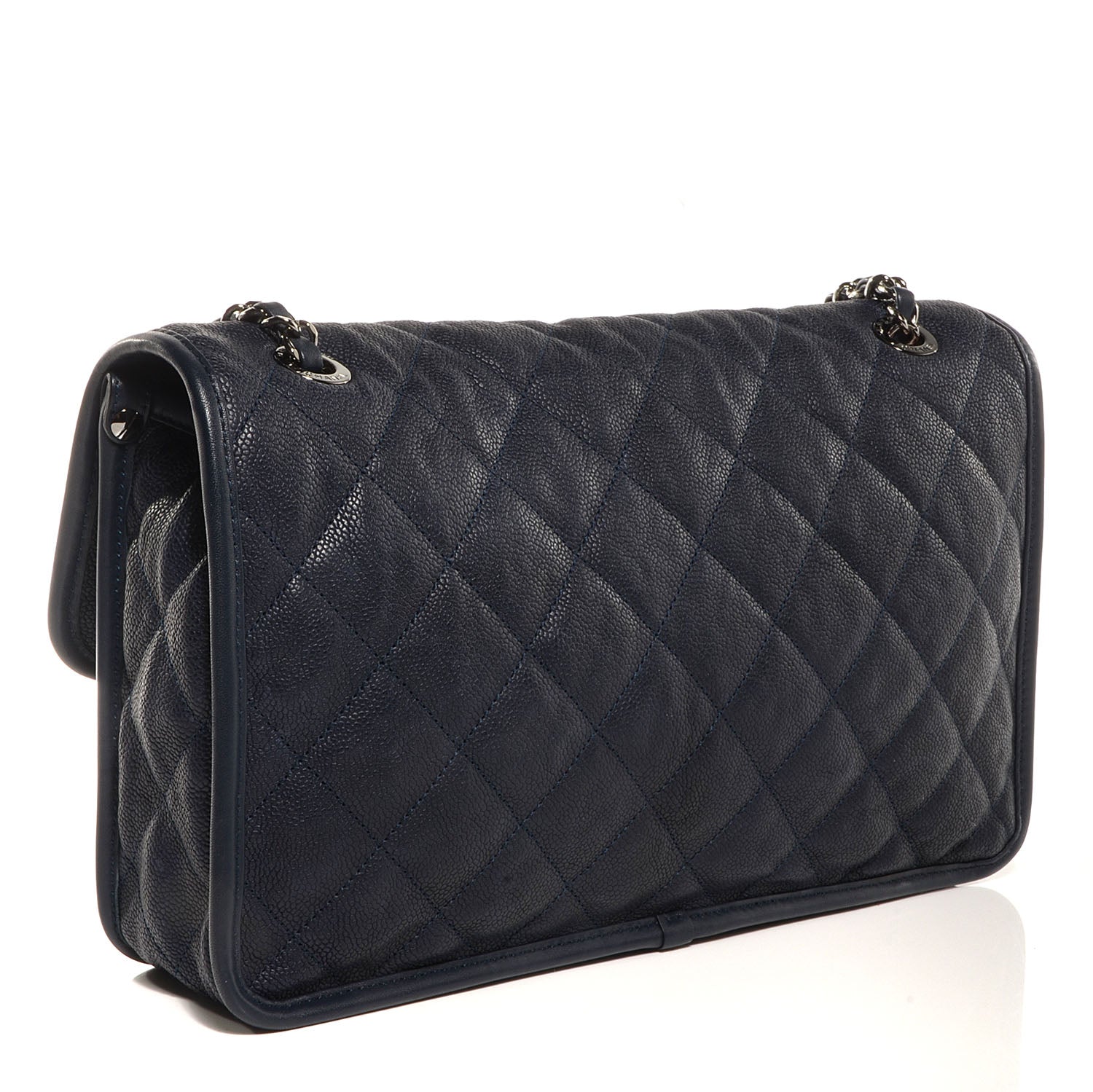 Chanel Caviar French Riviera Flap Dark Navy Blue 3 of 9