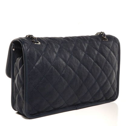 Chanel Caviar French Riviera Flap Dark Navy Blue 3 of 9
