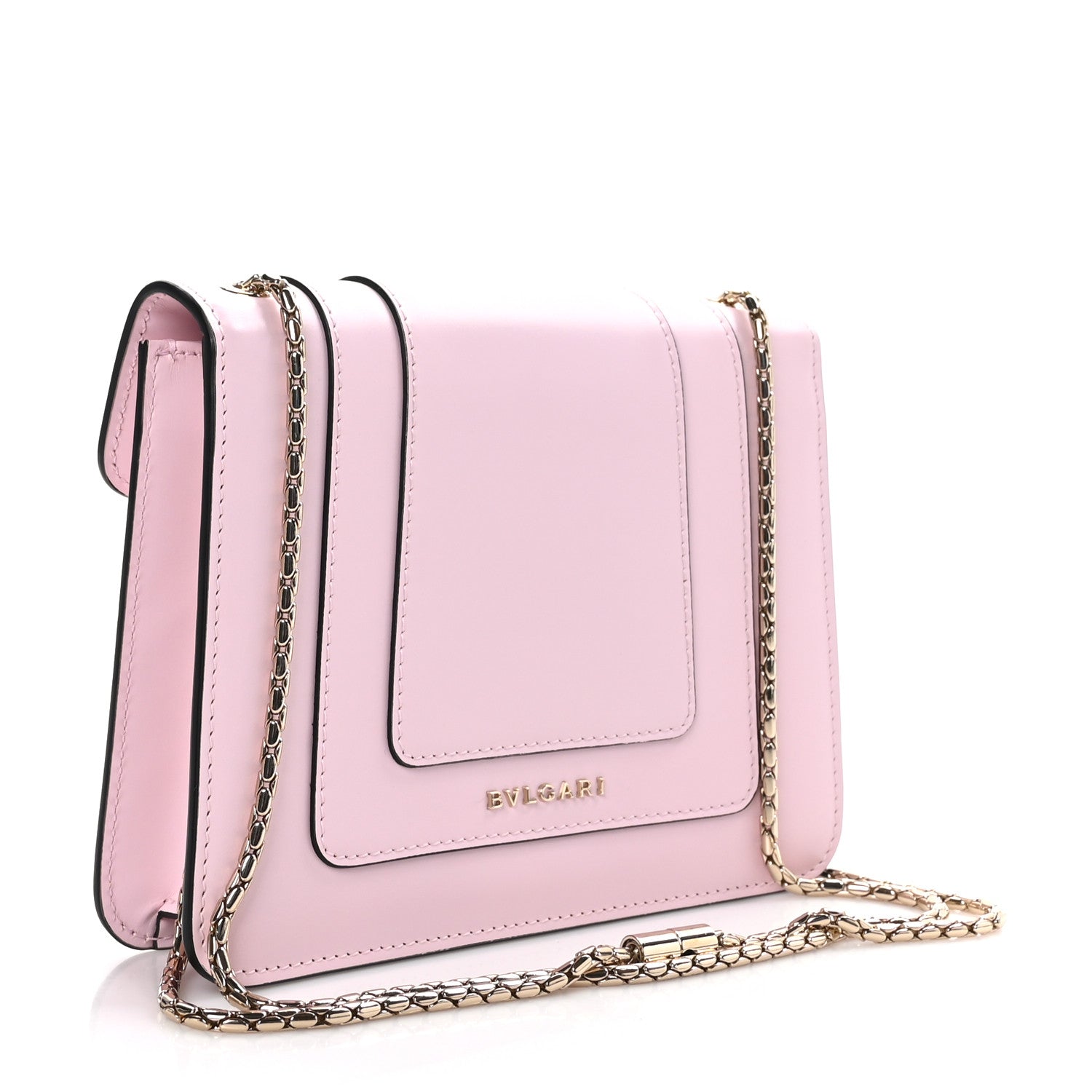 Bulgari Calfskin Small Serpenti Forever Snake Strap Crossbody Bag Light Pink 4 of 10