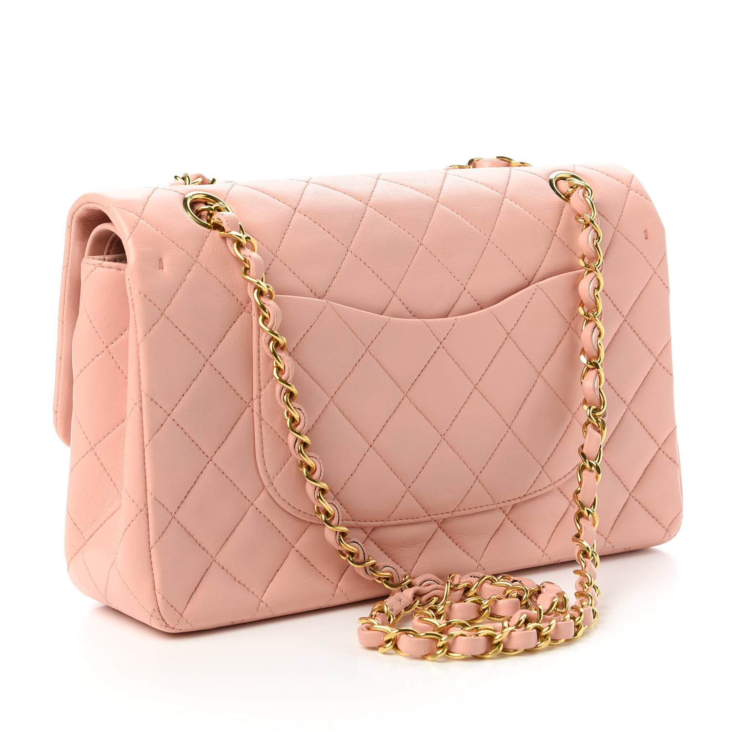 Chanel Lambskin Quilted Medium Double Flap Light Pink 3 of 12