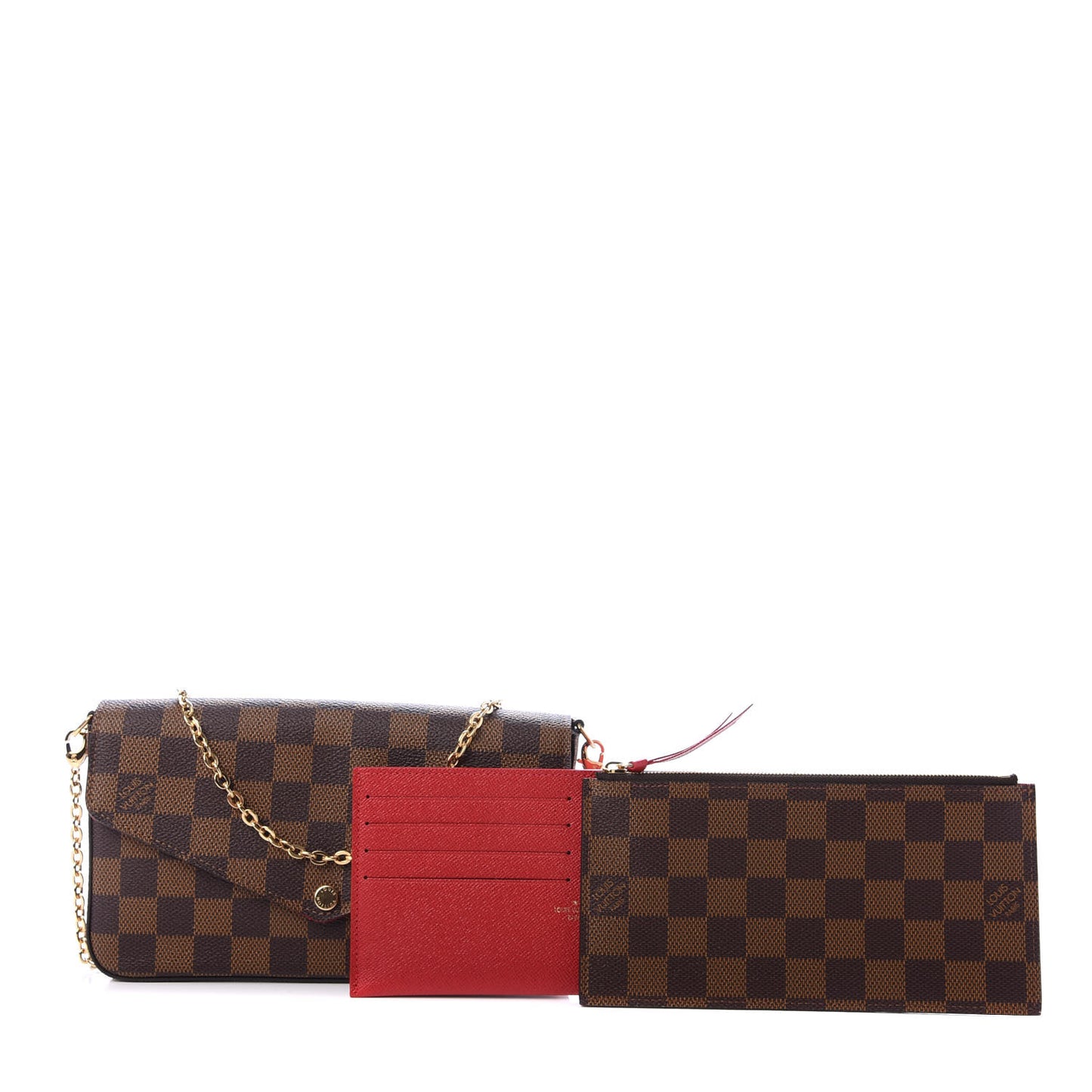 Damier Ebene Pochette Felicie Chain Wallet