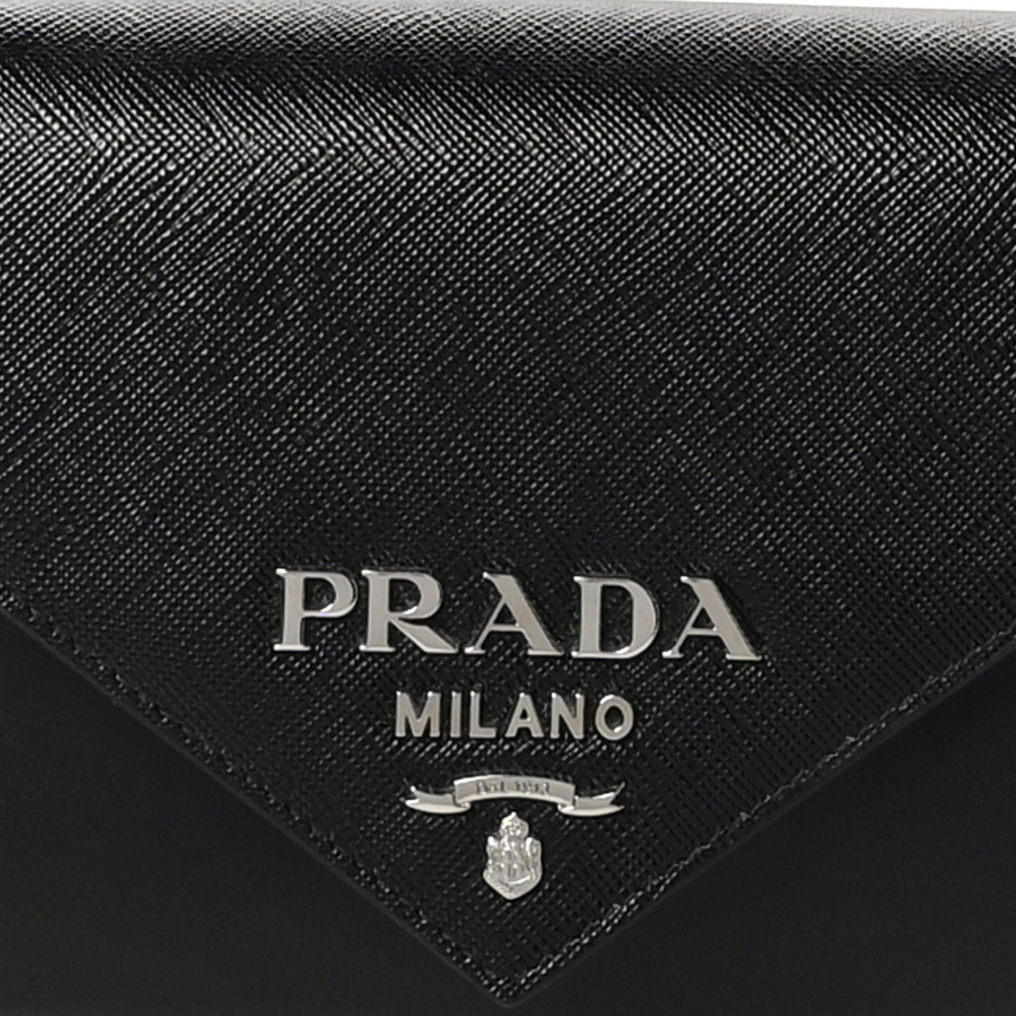 Saffiano City Calf Mini Envelope Bag Black