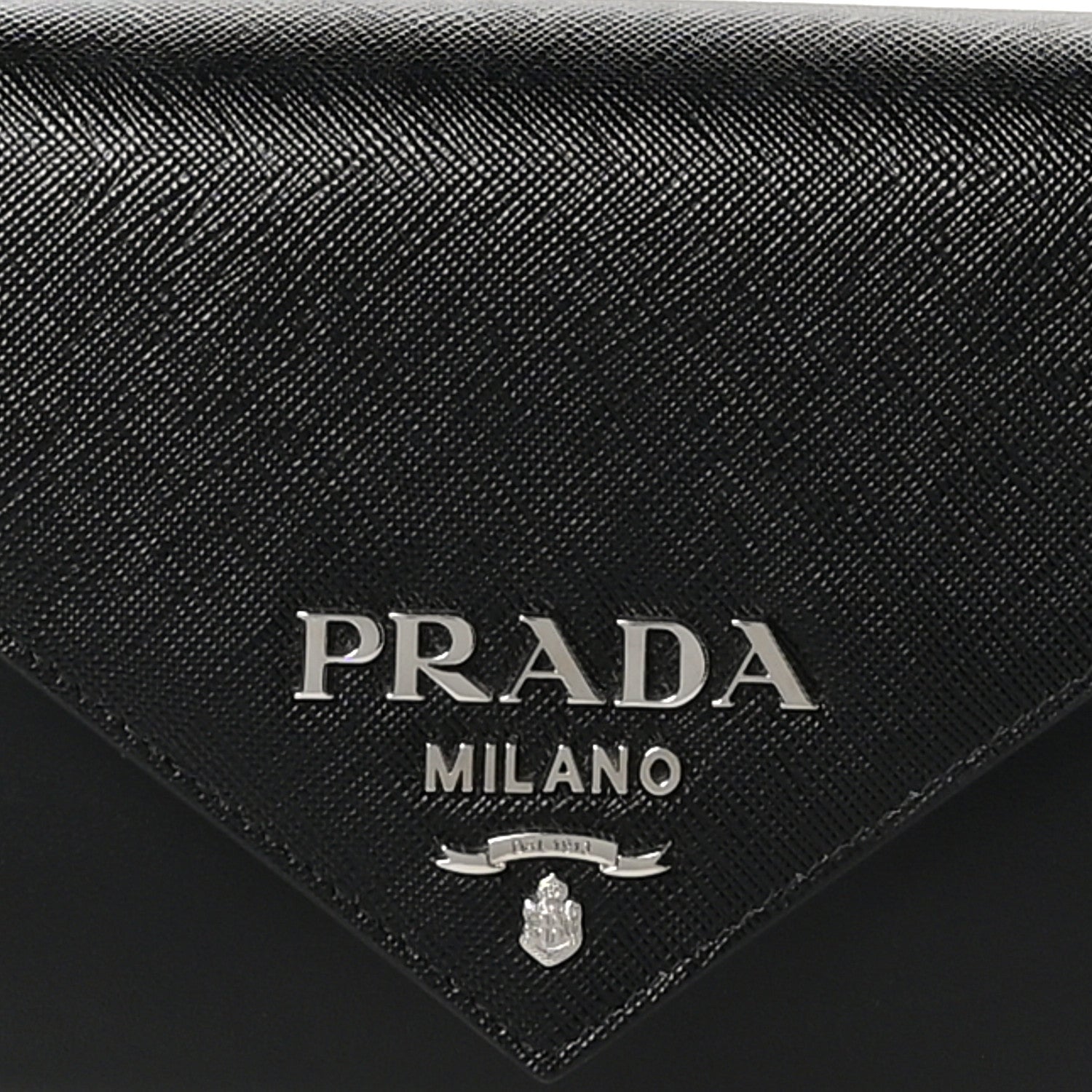 Prada Saffiano City Calf Mini Envelope Bag Black 8 of 11