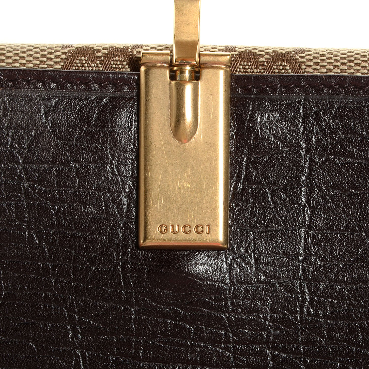 Gucci Monogram Horsebit Continental Wallet Dark Brown 7 of 8